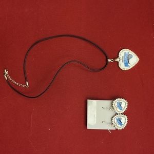 Orlando Magic pierced earrings and necklace set SOLD